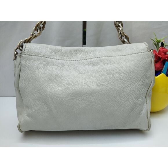 Elliot Lucca Off-White Leather Chain Strap Small Shoulder Bag - Picture 2 of 14